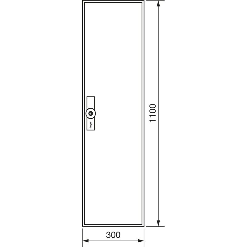 Thumbnail - Hager, Verteilerschrank Zubehör, HAG ZB31W ZÃ¤hlerschrank universZ IP54 SKII 1100x300x205mm