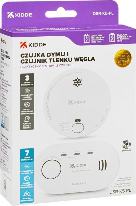 Actual product image Kidde KID-DSR-K5-PL Rauch- und Kohlenmonoxidmelder Set