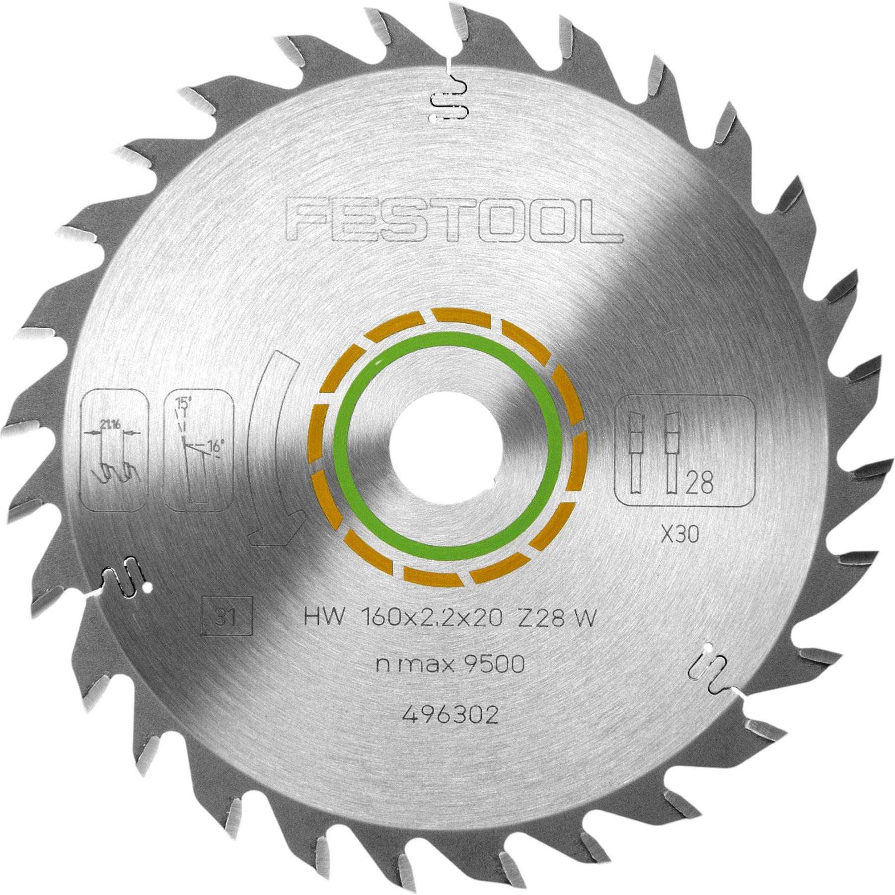 Festool, Sägeblatt, Kreissägeblatt-Set KSB-SORT/3 W 160x2,2