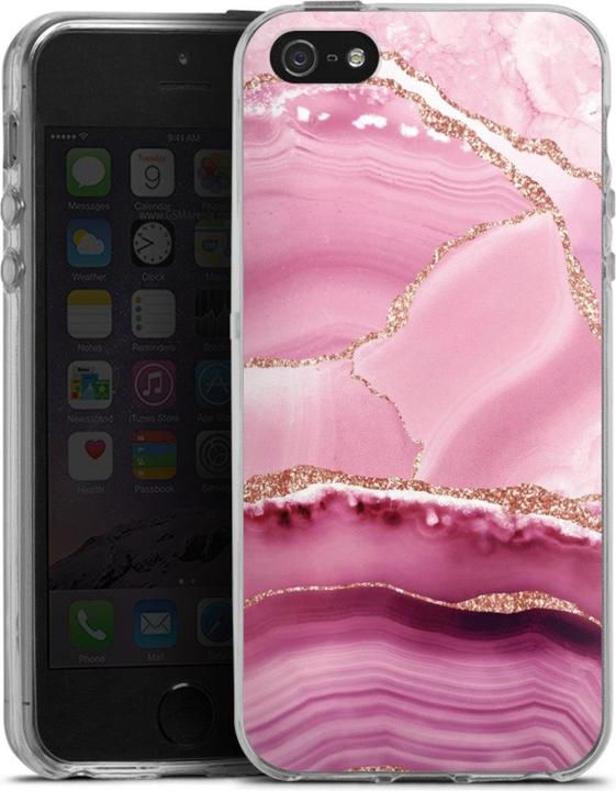 Produktbild DeinDesign Silikon Hülle für Apple iPhone 5s Handyhülle Case Smartphone Schutzhülle Glitzer Look Marmor (Apple iPhone 5s)