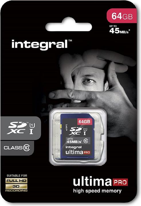 Actual product image Integral Memory Ultima Pro (64 GB, SDXC, U1, UHS-I)