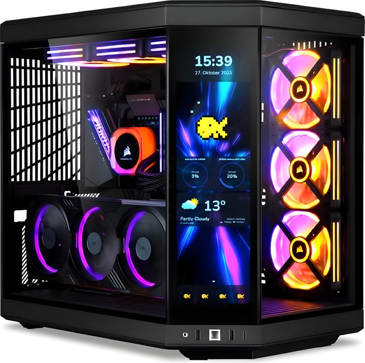 Actual product image Avlano Inferno High-End Gaming PC RTX 5090, Black Edition (4000 GB, 64 GB, AMD Ryzen 9 9950X3D, GeForce RTX 5090)