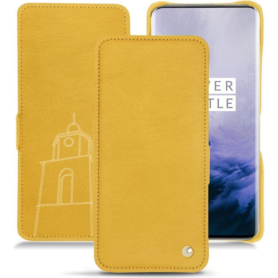 Noreve Lederschutzhülle horizontal (OnePlus 7 Pro), Smartphone Hülle, Orange