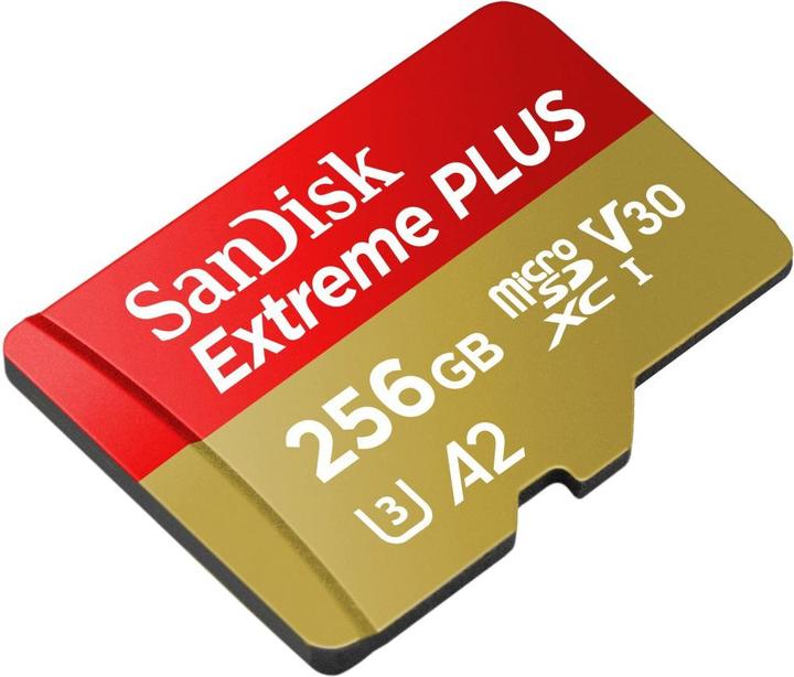 Actual product image SanDisk Extreme Plus (256 GB, microSDXC, U3, UHS-I)