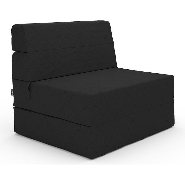 VitaliSpa, Sofa, Sofa Lima, Schwarz, 100 cm mit Schlaffunktion