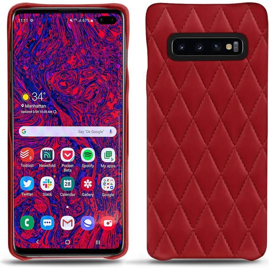 Noreve Lederschutzhülle (Samsung Galaxy S10 5G), Smartphone Hülle, Rot