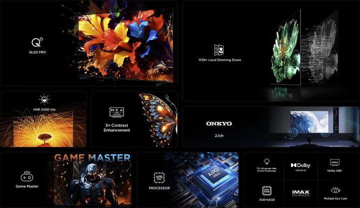 Produktbild TCL 85C765 (85", Mini-LED, QLED, 4K, 2024)