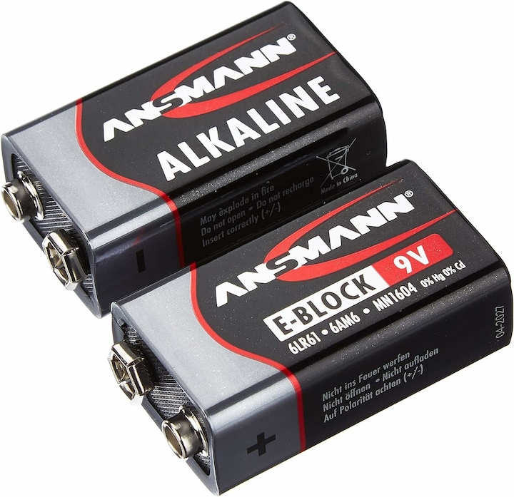 Produktbild Ansmann 9 V Block-Batterie Alkali-Mang (2 Stk., 9V Block, 550 mAh)
