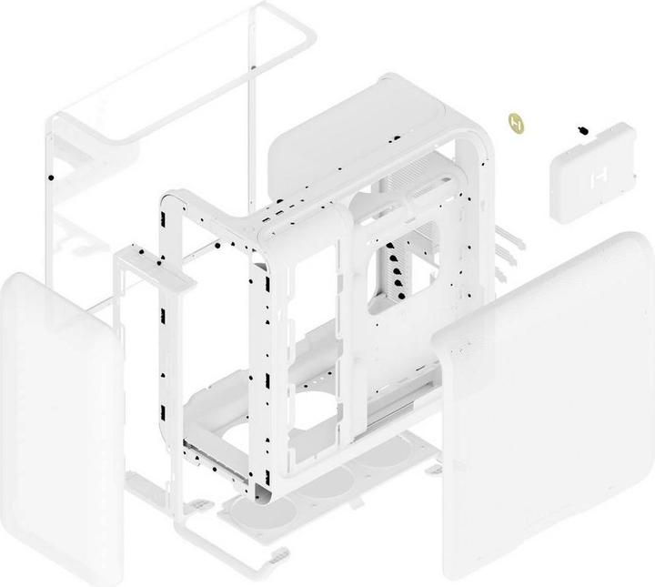 Produktbild Hyte X50 Mid Tower Case Snow White (ATX, mATX, Mini-ITX)