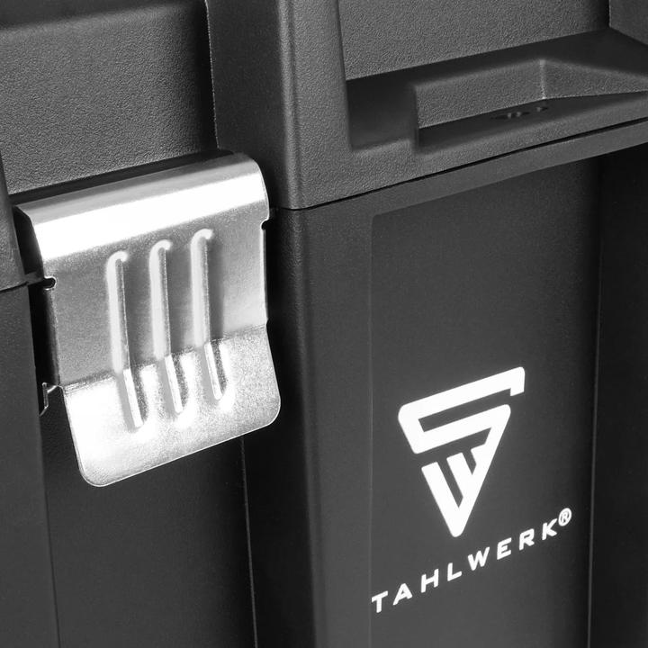 Actual product image Stahlwerk Mobile tool trolley with 3 system boxes on a stable rolling platform with swivel castors