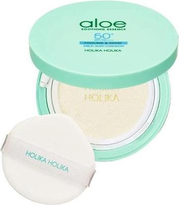 Image du produit Holika Holika Facial Sunscreen In A Sponge Spf 50+ Aloe Soothing Essence Mild Sun Cushion 25 G (Crème solaire visage, SPF 50+)