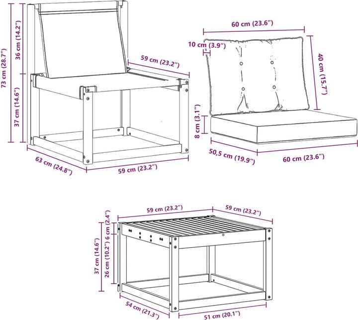 Produktbild vidaXL Outdoor-Sofa
