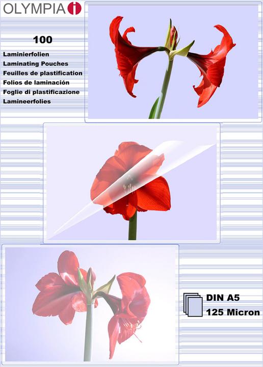 Actual product image Olympia Laminating foils (A5, 100 Piece, 125 µm)