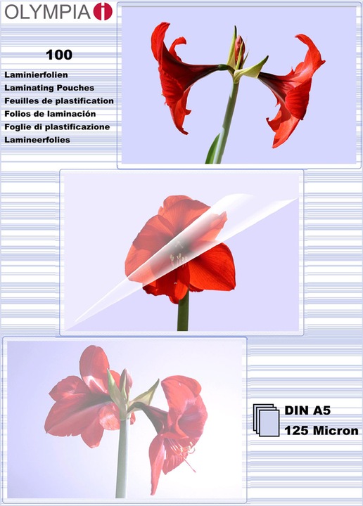 Actual product image Olympia Laminating foils (A5, 100 Piece, 125 µm)
