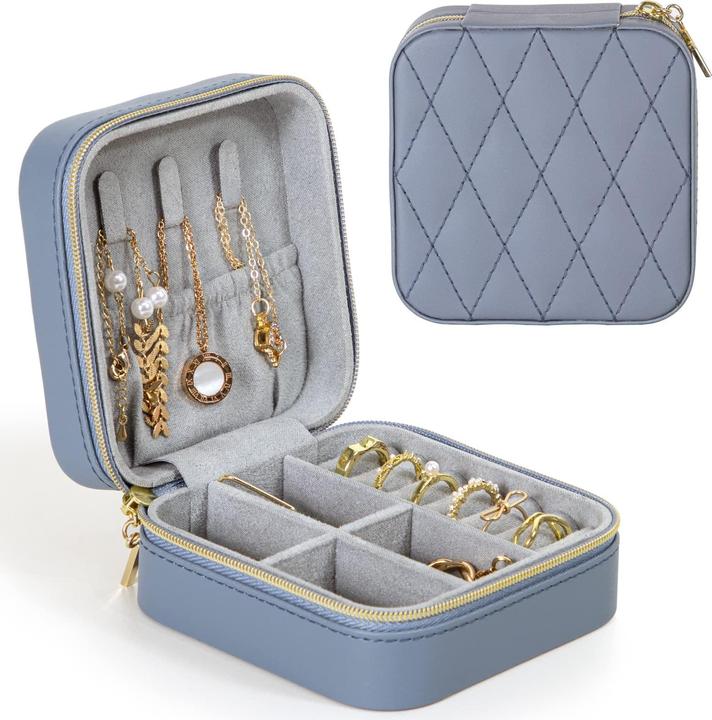 Only-Bags.Store Kleines Schmuckkästchen, tragbares Reise-Schmuckkästchen