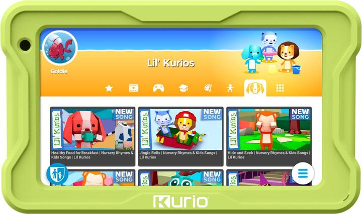 Productafbeelding Kurio kindertablet - 7 inch tablet - Veilig online - Ouderlijk toezicht - YouTube kids - appbeheer - Andro (Alleen WLAN, 7", 32 GB, Groen)