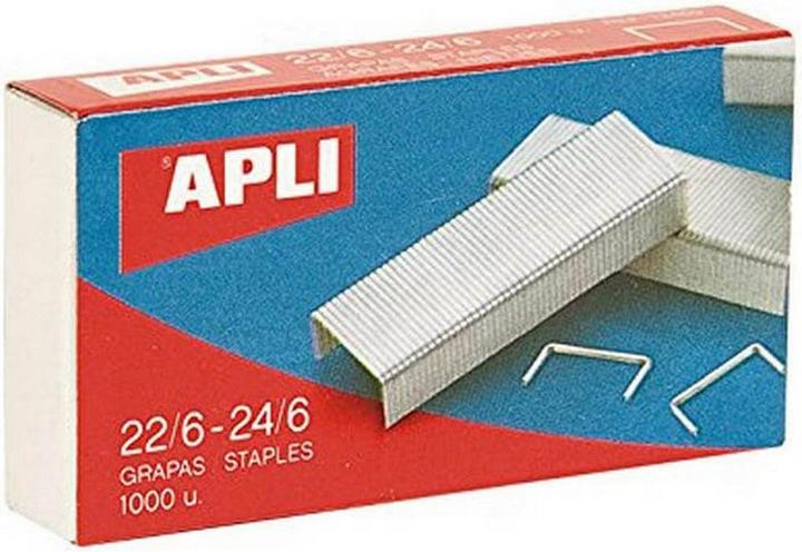 Apli Heftklammern 22/6-24/6 6 mm 10 Stücke (25 Stück) (10 x)