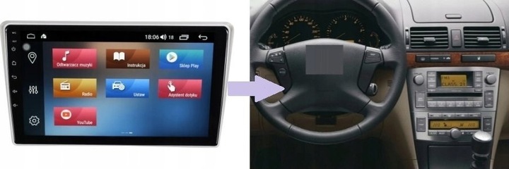 Produktbild No Name GPS RADIO NAVIGATION TOYOTA AVENSIS T25 2003-08 (9")