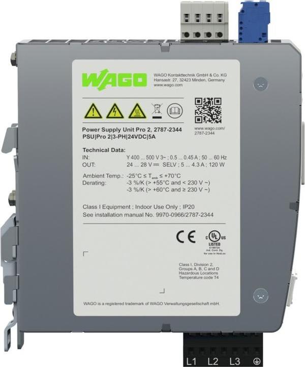 Produktbild Wago 2787-2344 Stromversorgung Pro 2.3-phasig