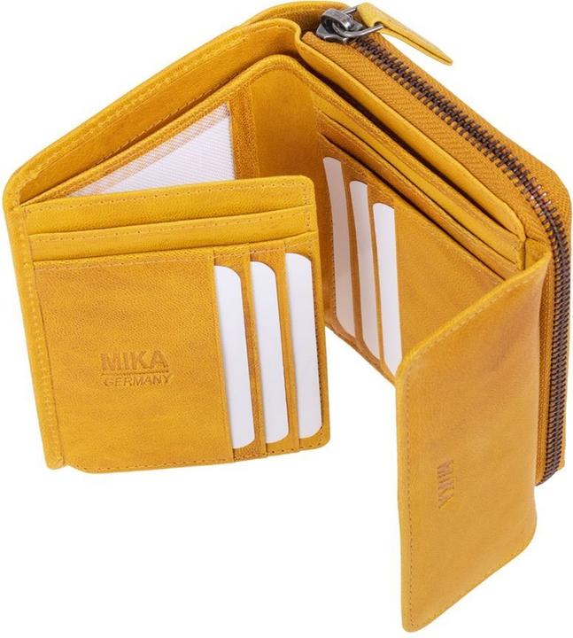Immagine prodotto Mika Portafoglio da donna in pelle, colore: giallo