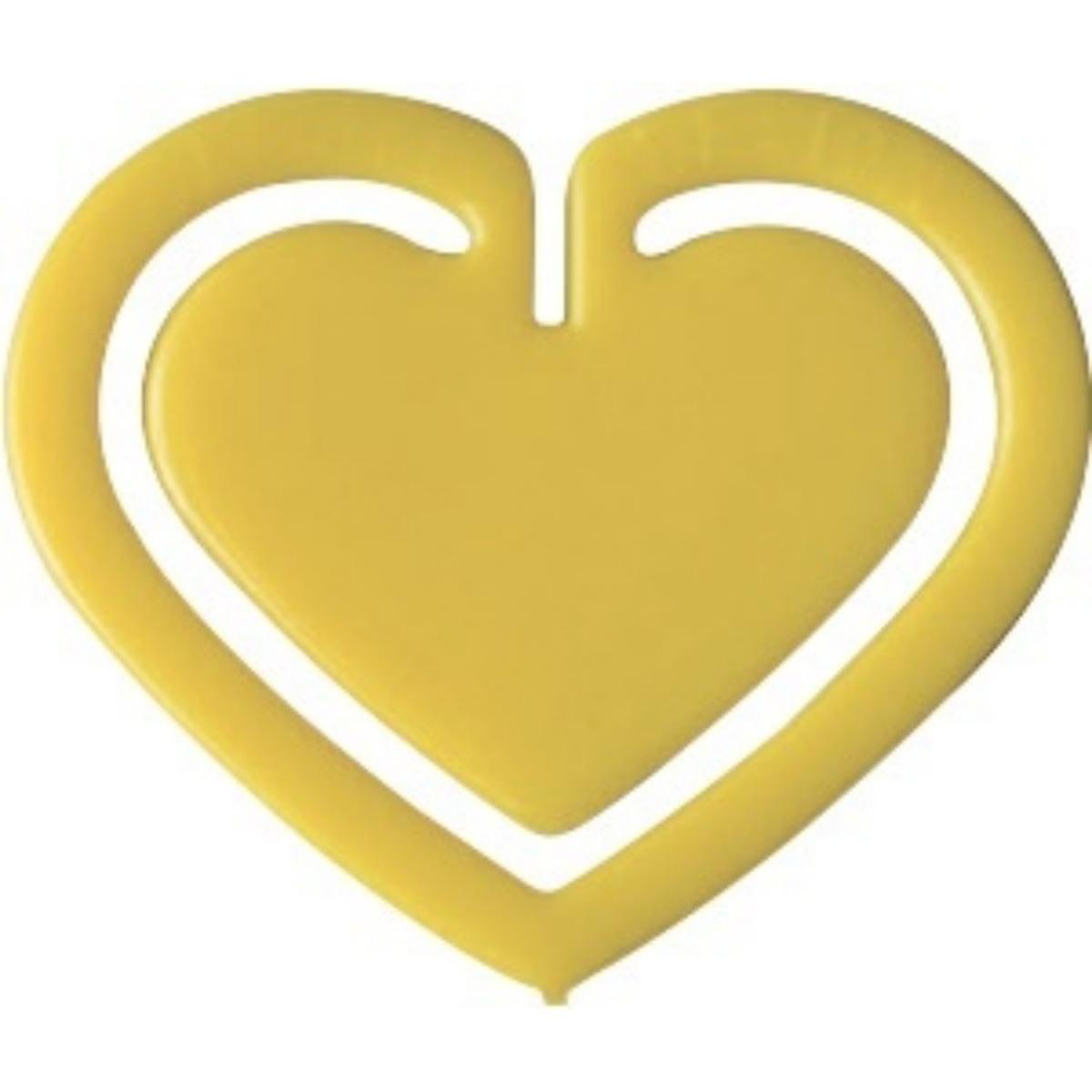 Laurel, Büroklammer, Büroklammern Herzklip 30mm VE=100 Stück gelb (1 x)