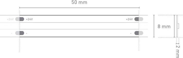 Actual product image Barthelme 51542727 LED strip with solder connection 24 V/DC 5000 mm warm white 5 m (Warm white, 500 cm, Indoor)