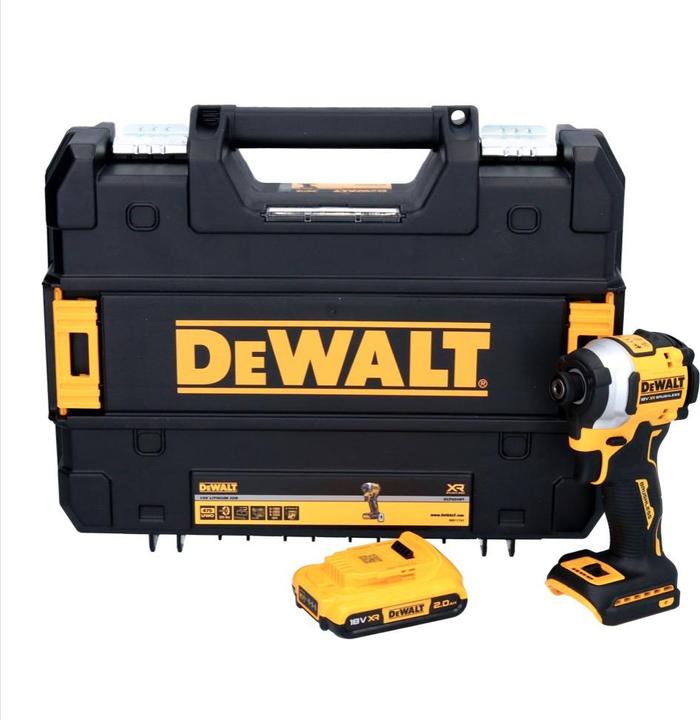 Actual product image DeWalt DCF 850 Battery impact wrench 18 V 205 Nm 1/4" Brushless + 1x battery 2.0 Ah + TSTAK - without (Rechargeable battery operated)