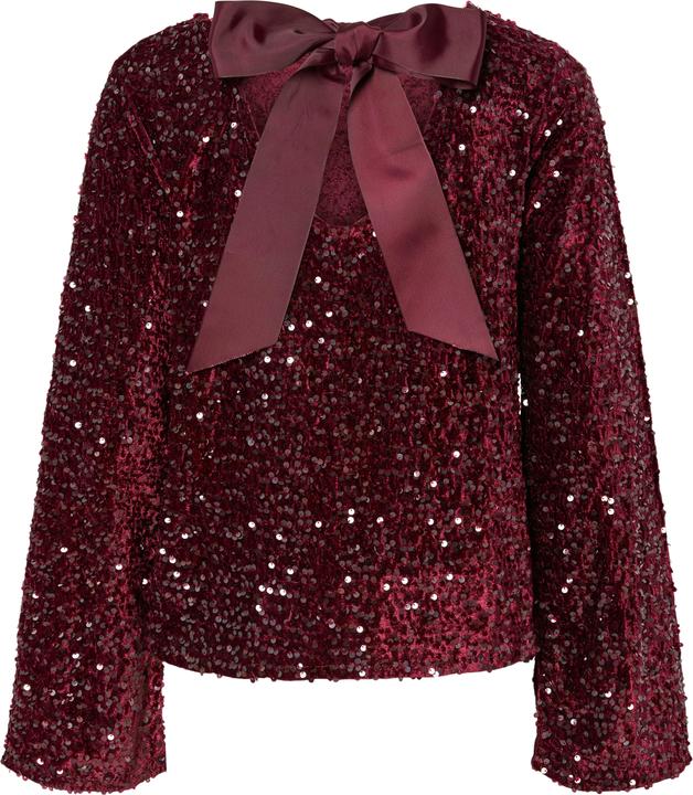 Actual product image Pieces Pckam Ls Deep Back Bow Top Jrs Noos Bc (XL)
