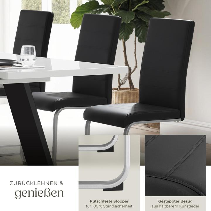 Image du produit tectake 4x chaise à bascule