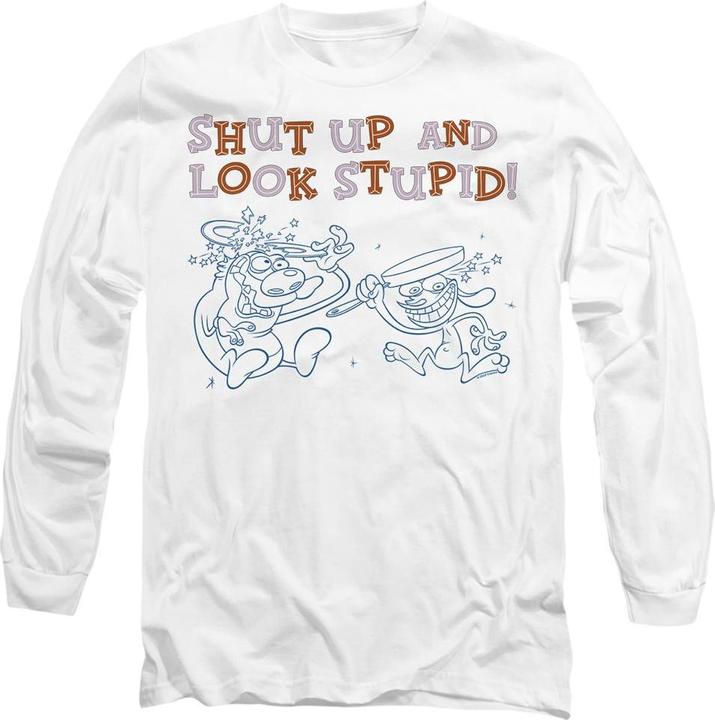 Image du produit Ren & Stimpy - T-shirt SHUT UP AND LOOK STUPID! - Adulte (M)
