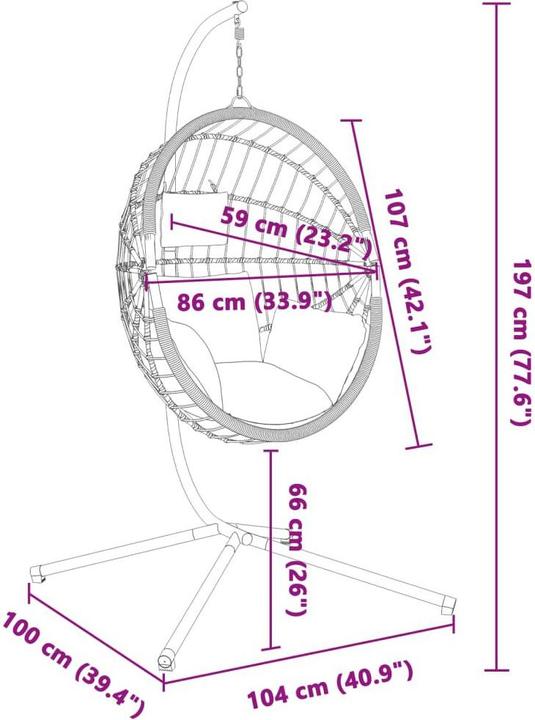 Image du produit vidaXL Hängestuhl (150 kg)