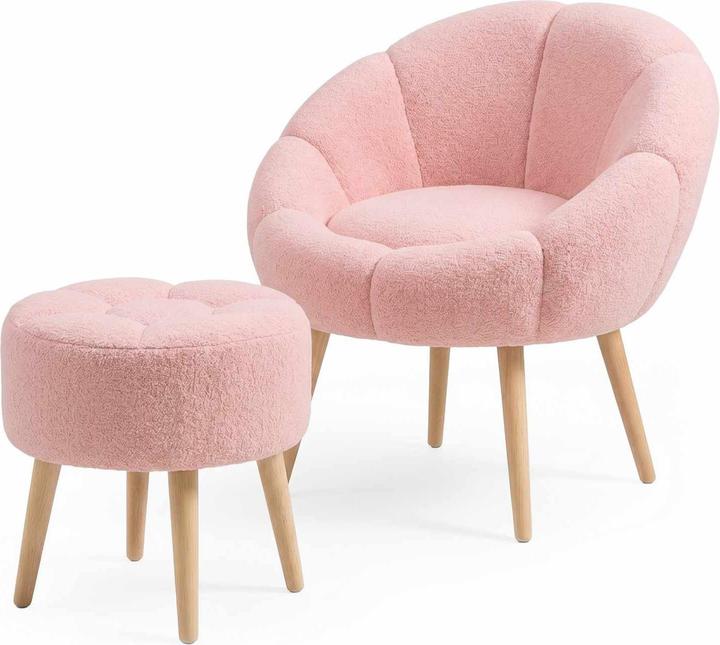 Produktbild Atelier del Sofa Lida Wing Chair & Pouffe Set (2 Pieces)
