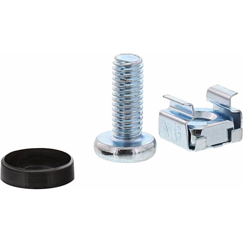 InLine Set dado a gabbia M6, Accessori per armadio rack, Nero, Argento