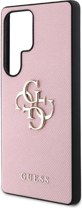 Produktbild Guess Etui Grained Big 4G Logo Small Classic Logo do Samsung Galaxy S25 Ultra rÃ³Å¼owy (Samsung Galaxy S25 Ultra)