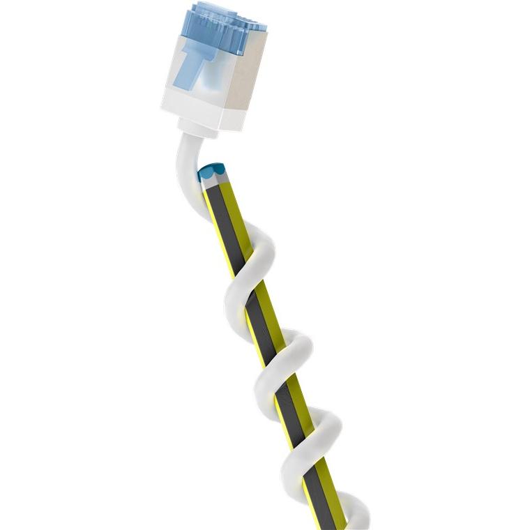 Goobay Ultraflexibles CAT 6A Patchkabel, slim, U/FTP, weiss (U/FTP, CAT6a, 2 m), Netzwerkkabel