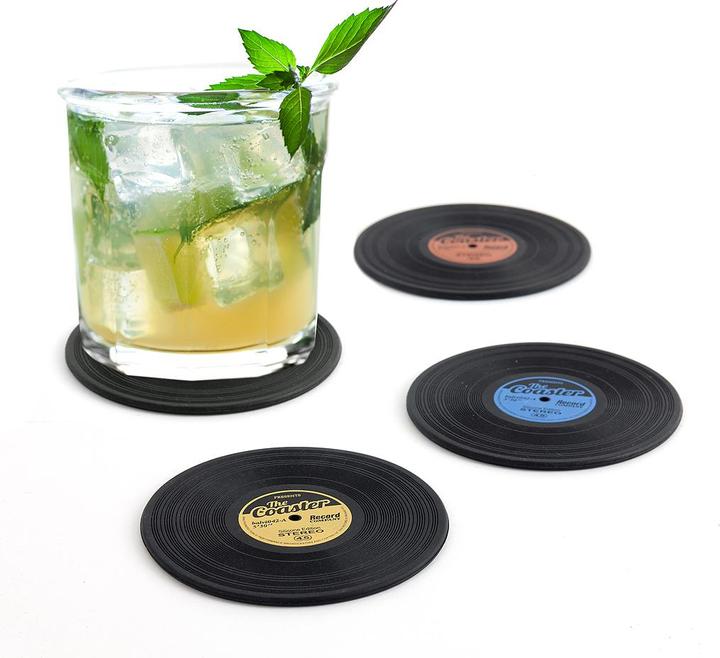 Image du produit Balvi Sous-verre en verre GREATEST HITS (4 x, Dessous de verre)