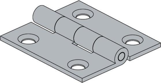Produktbild Hettich Scharnier Stahl schwarz 25x18 mm 2 Stck