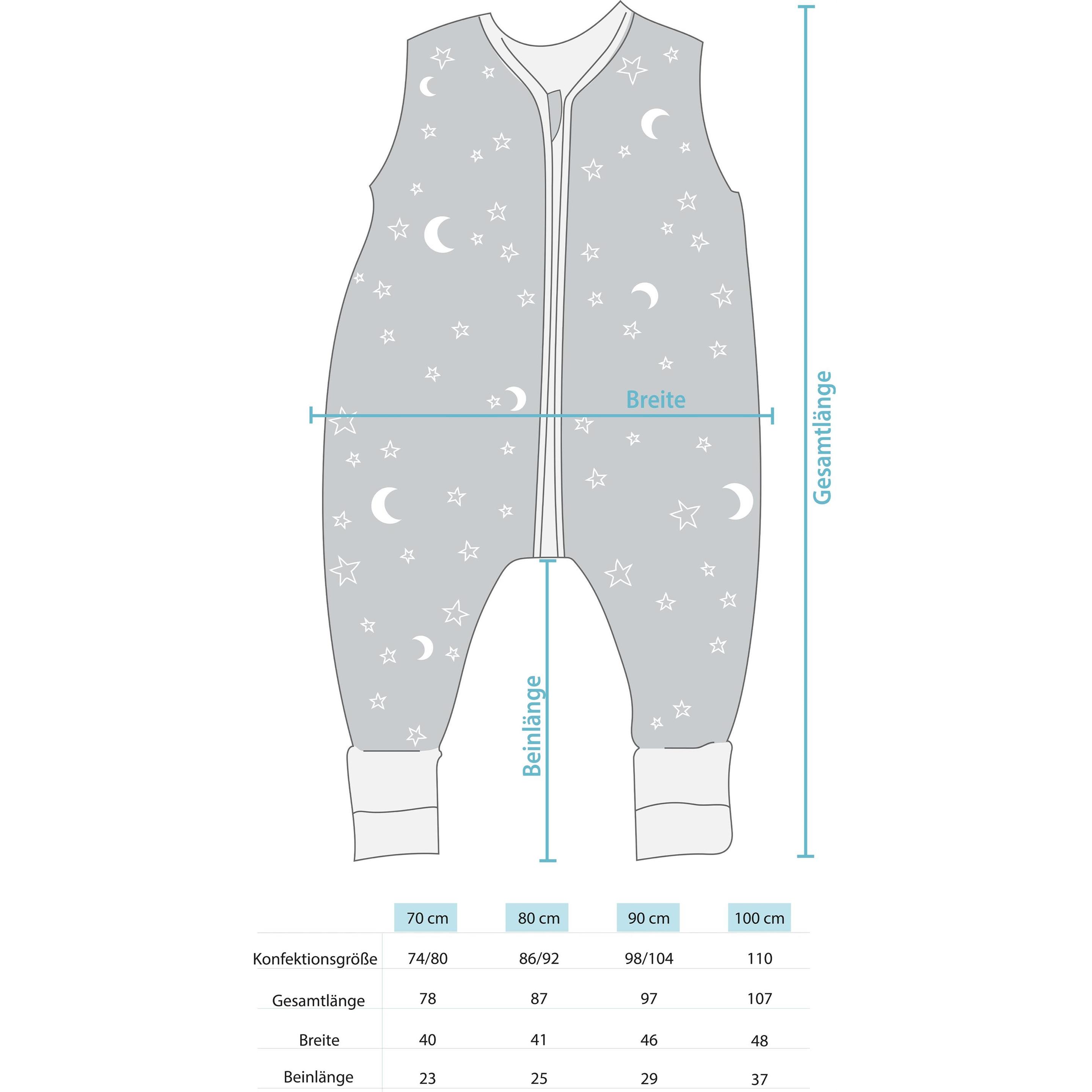 Normani, Babyschlafsack, Baby Schlafsack mit Füssen aus Bio-Baumwolle Nanao - 9589 (70 cm)