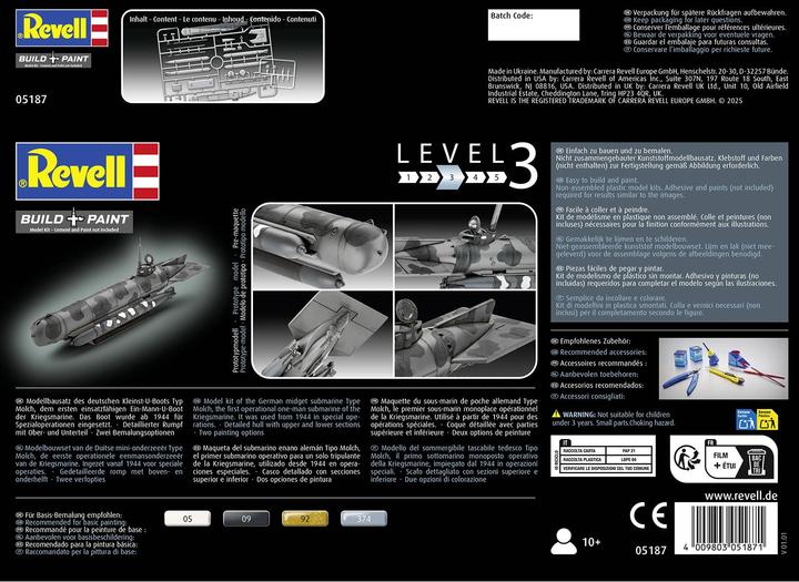 Actual product image Revell German Midget Submarine Type Molch