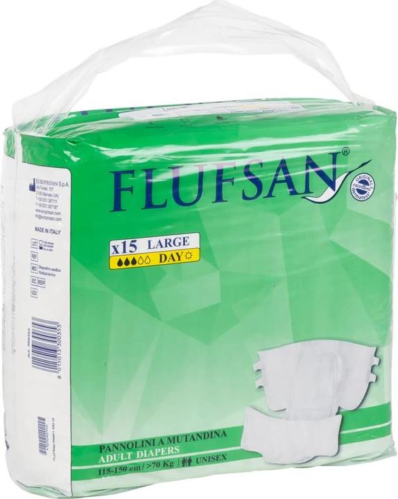 Immagine prodotto VidaXL Pannolini monouso Flufsan per adulti 15 pezzi. Dimensioni (15 x, L)