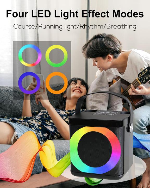 Actual product image Mumuwind Karaoke-Maschine mit 2 drahtlosen Mikrofonen (1x 10 W)