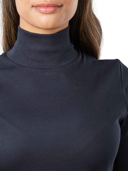 Actual product image Marc O'Polo Short Sleeve T-Shirt Stand-Up Collar Deep Blue S (XL)