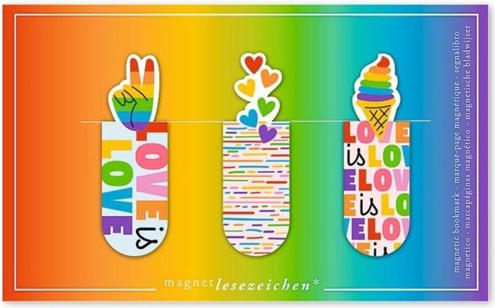 Magnetlesezeichen Rainbow Love