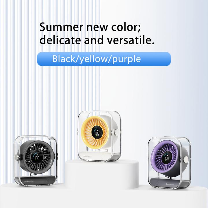Produktbild PhoneLook er tragbarer Design-Tischventilator mit LED-Display (3 Geschwindigkeiten)