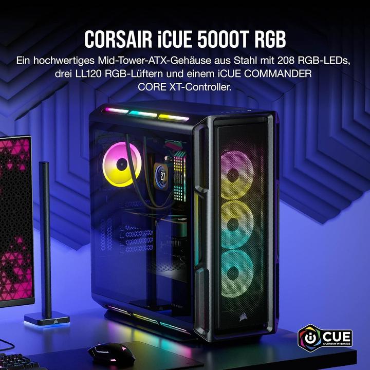 Immagine prodotto Corsair iCUE 5000T RGB (ATX, mATX, Mini-ITX, E-ATX)