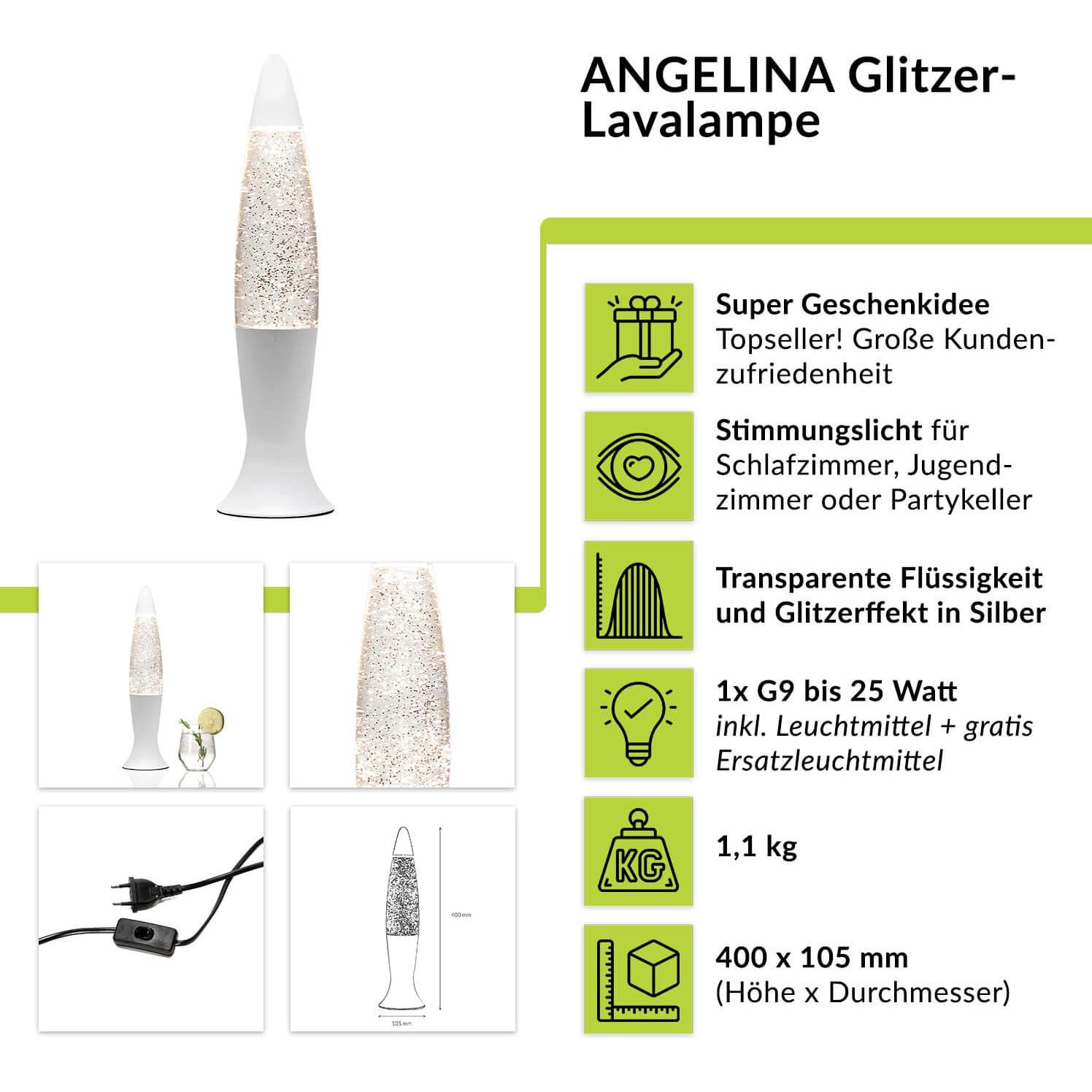 Thumbnail - Licht-Erlebnisse, Tischlampe, Lavalampe Roxy (G9)