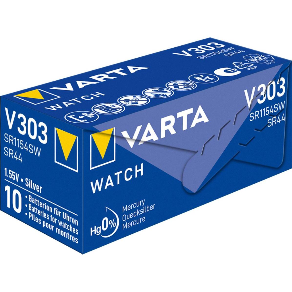 Thumbnail - Varta V303 (1 Stk., SR44, 160 mAh), Batterien + Akkus