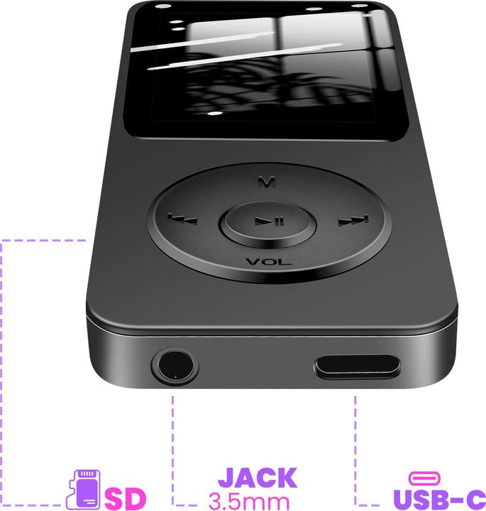 Produktbild Avizar MP3-Player BT Musik/Video MicroSD kompatibel (128 GB)