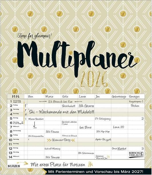 Multiplaner - Time for glamour (Deutsch, Kein Einband)