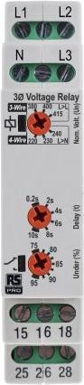 Actual product image Rs Pro Phase, Voltage Monitoring Relay, 3 Phase, D